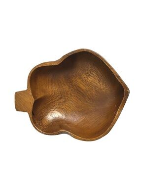 Vintage Hand-Carved Wooden Acorn Shaped Bowl